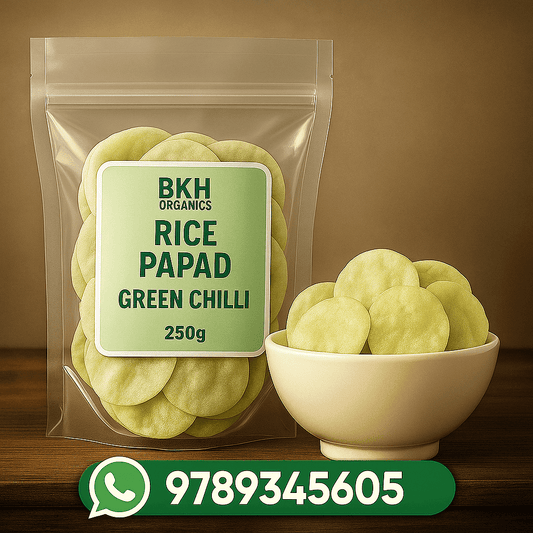 Arisi Vathal - Green Chilli 250g - BKH Organics