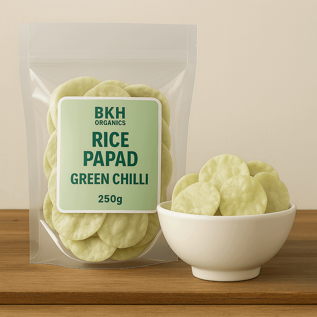 Arisi Vathal - Green Chilli 250g - BKH Organics