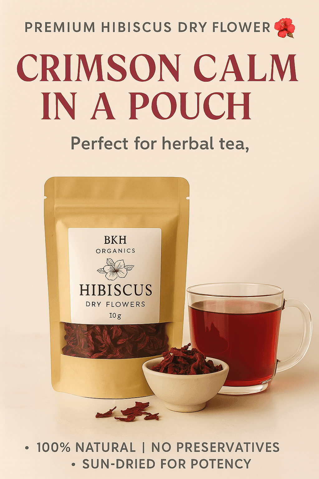 Hibiscus dry Poo 10g - BKH Organics
