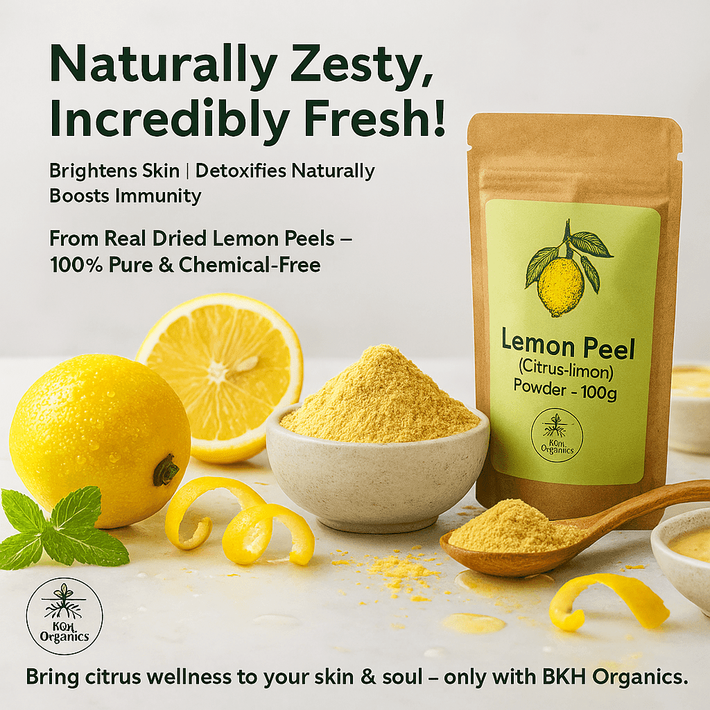 Lemon Peel Powder 100g - BKH Organics