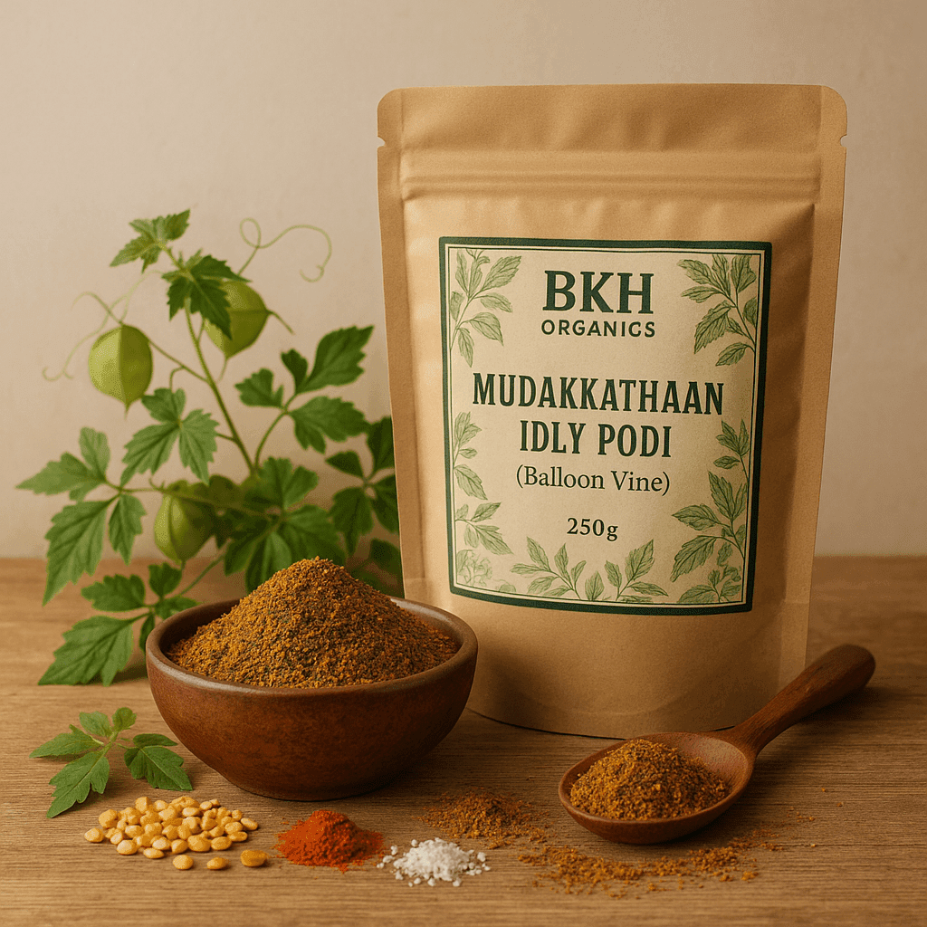 Mudakkathaan idly & Dosa Podi 250g - BKH Organics