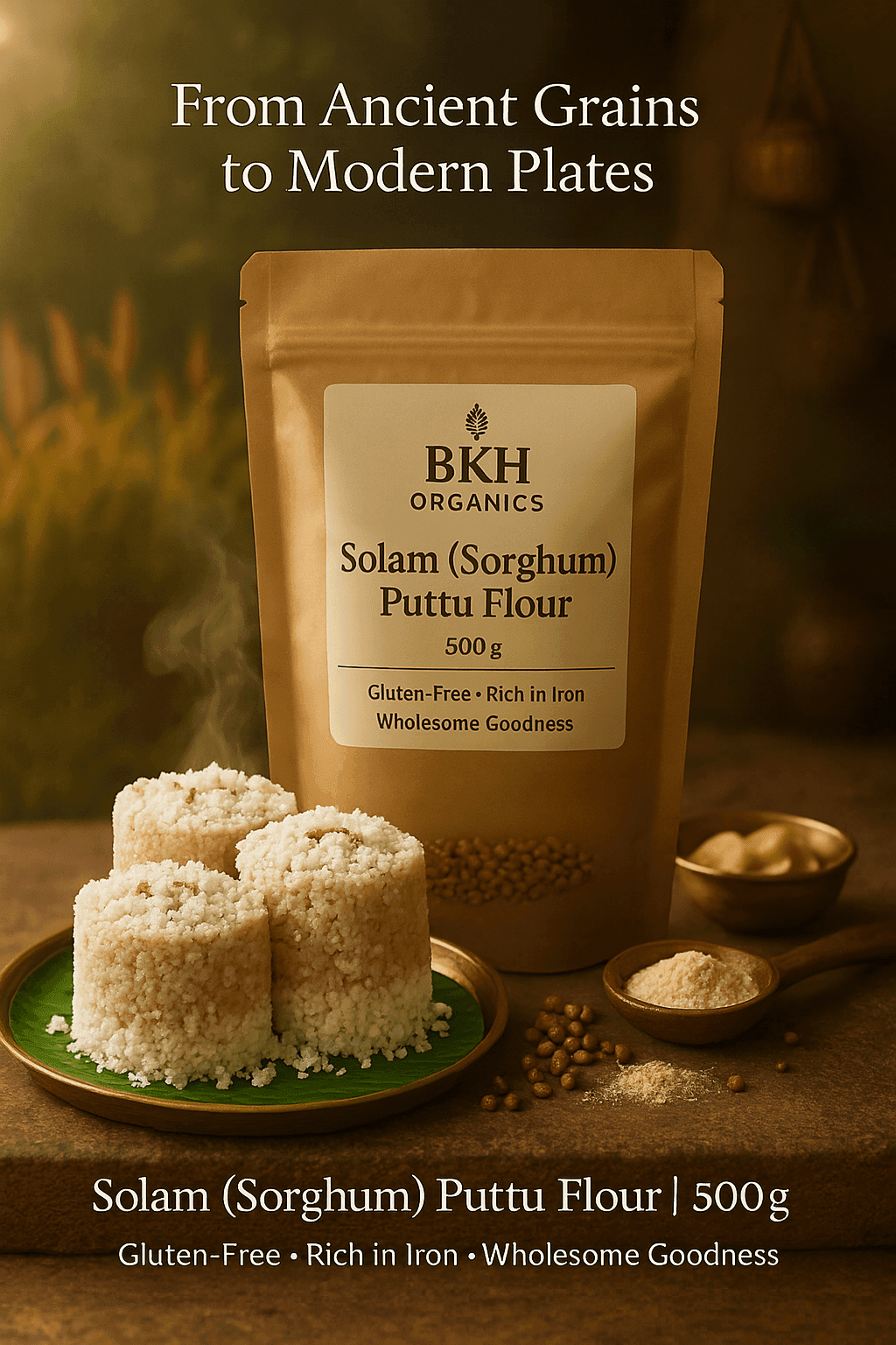Solam Puttu Mavu 500g - BKH Organics