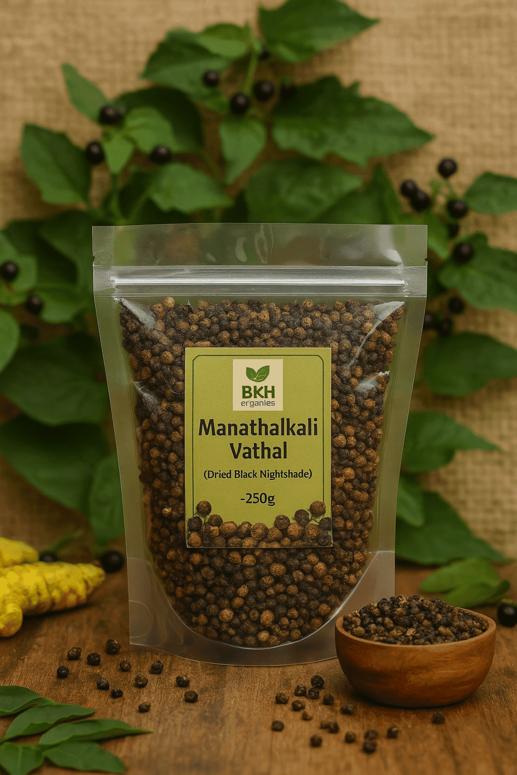 Manathakkali Vathal 250g - BKH Organics