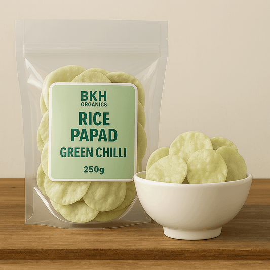 Arisi Vathal - Green Chilli 250g - BKH Organics