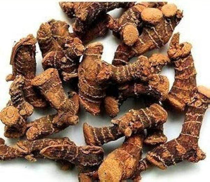 BKH Organics Sitrarathai Herbal Powder (தமிழ்: சிற்றரத்தை மூலிகைப் பொடி, తెలుగు: చిన్న దుంపరాష్ట్రం పొడి, ಕನ್ನಡ: ಚಿಕ್ಕ ದುಂಪರಾಷ್ಟ್ರ ಪುಡಿ, മലയാളം: ചിറ്റരത്ത പൊടി, ತುಳು: ಚಿಟ್ಟರತ್ತೆ ಪೊಡಿ) Lesser Galangal (Alpinia officinarum) standing pouch with copper bowl of powder and fresh rhizomes for throat relief
