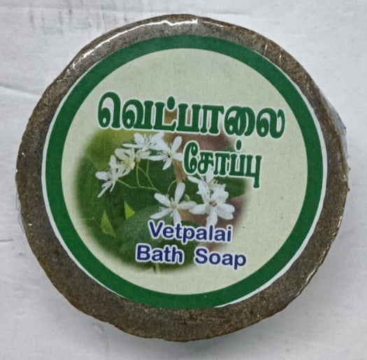 Vetpalai Bath Soap with green label and floral design on a white background, BKH Organics